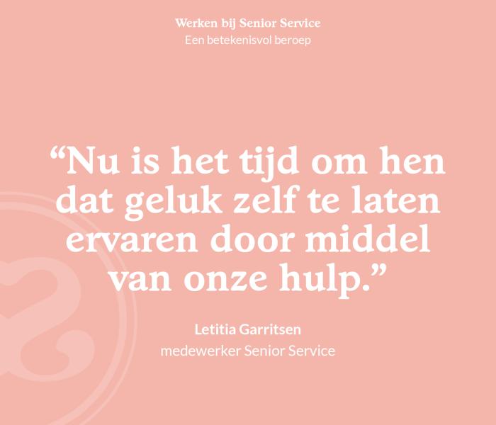 Quote van medewerker Letitia