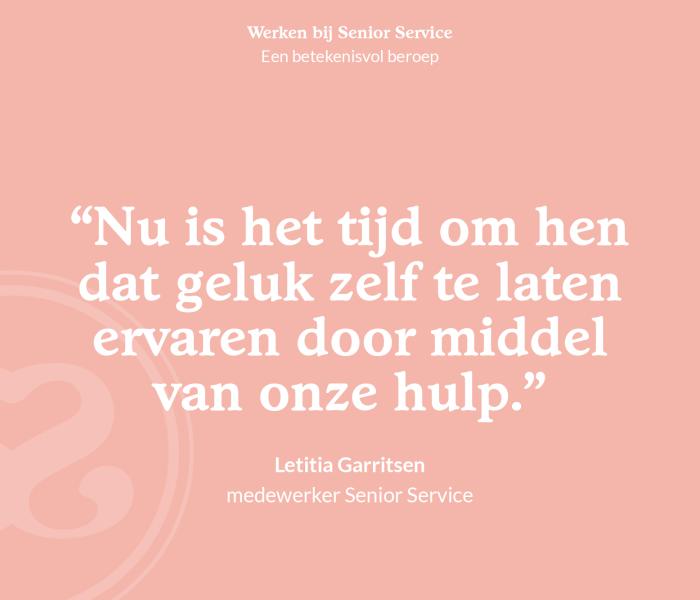 Quote van medewerker Letitia