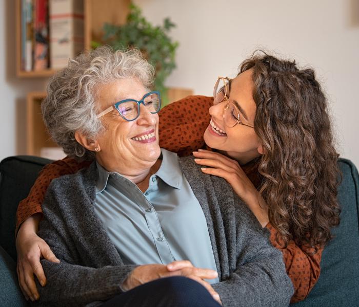 Senior en mantelzorger