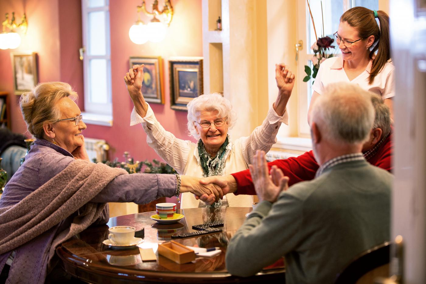 Bewoners van een verpleeghuis