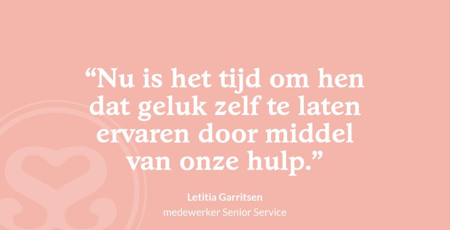 Quote van medewerker Letitia